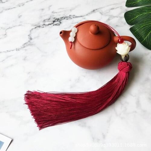 Red Chinese Style Key Tassel Ornaments DIY Curtain Garment Bag Car Decorative Craft Supplies Cosplay Gift Hanging Pendant Props