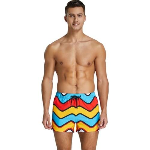 Summer Mens Beach Pants Youth Casual Print Shorts