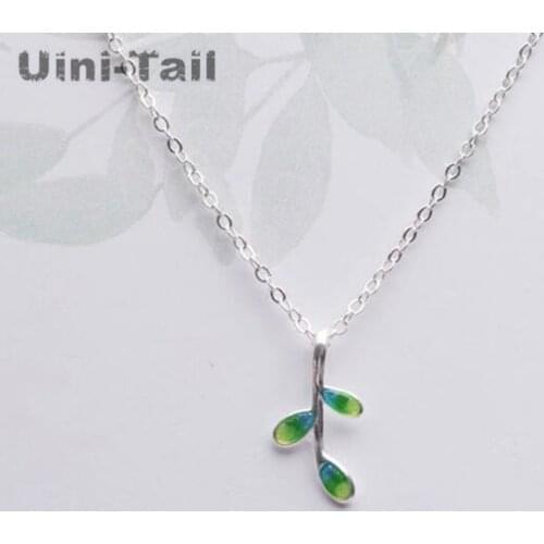 Uini-tail 2018 hot new product 925 sterling silver twig bud pendant necklace Korea fashion trend dynamic high quality jewelry