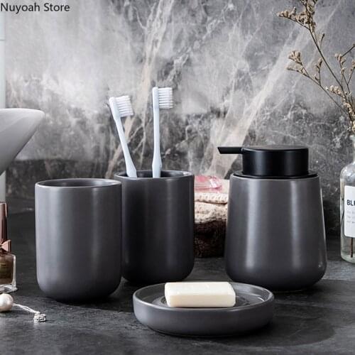European Style Bathroom Wash Set Creative Cute Toothbrush Cup Mouthwash Cup Soap Dish Simple Ornaments Bathroom Supplies