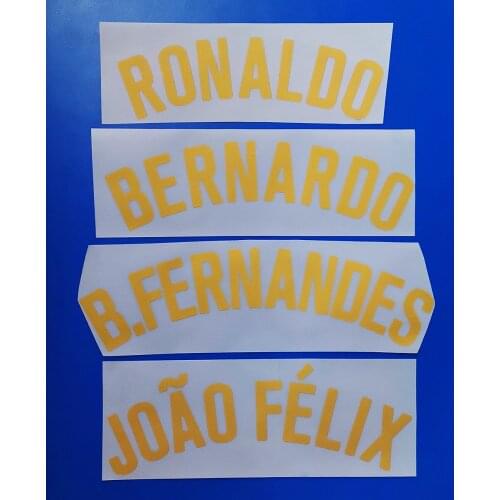 Super A 2021 World Cup portugal home away RONALDO number font print, Hot stamping patches