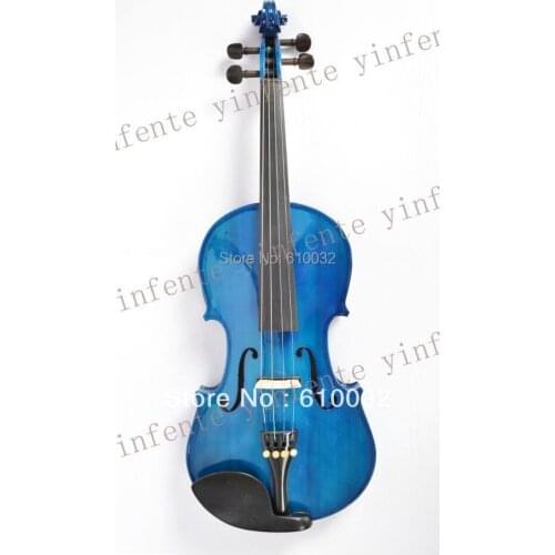 Blue color 4/4 New 4 string Electric Acoustic Violin Solid Wood Nice Sound