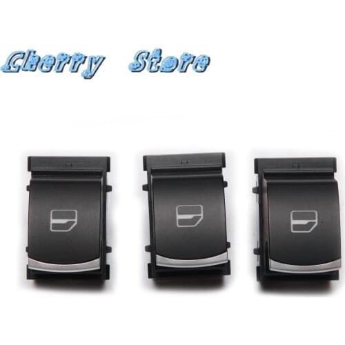 NEW 5K0 959 855 3Pcs Chrome Passenger Side Windows Control Switch Button For VW Jetta Golf MK5 6 Passat B6 7L6959855B 5ND959855