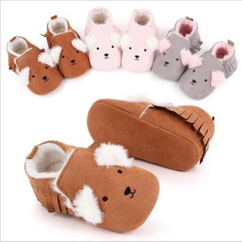 New Warm Baby Shoes Fashion Autumn Winter Infants Plush First Walkers Anti Slip Newborn Girls Boys Casual Shoes Sneakers