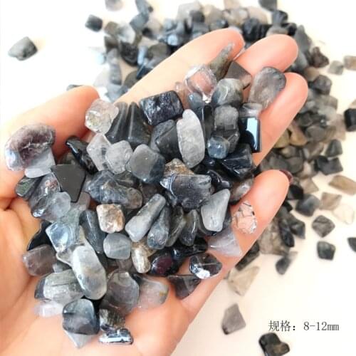Wholesale 100gNatural Green Quartz Rutilated Gravel Stone Crystal Hair Quartz Specimen Natural Stone Crystal