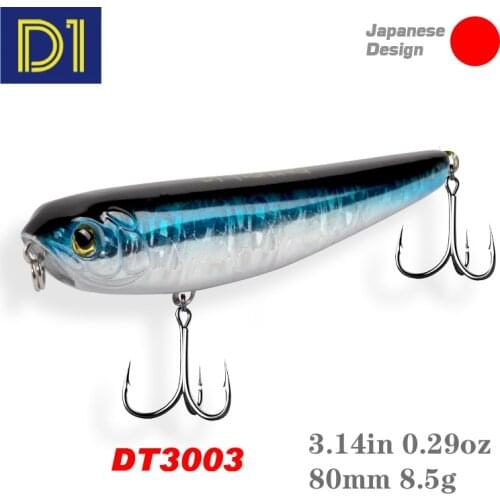 D1 Fishing Lures Floating Pencil Hard Baits 80mm 8.5g Artificial Stickbait 3D Eyes For Bass Pike Fishing Accessories
