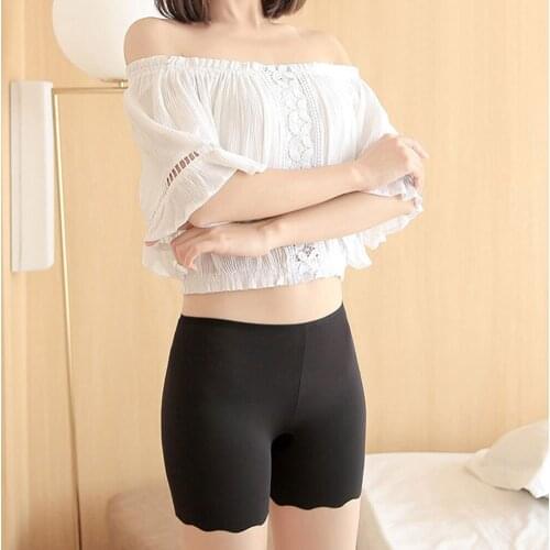 New Summer Thin Women Large Size Safety Shorts Ice Silk Cool High Elasticity Safety Pants Shorts Under Skirt Female Hot Sale