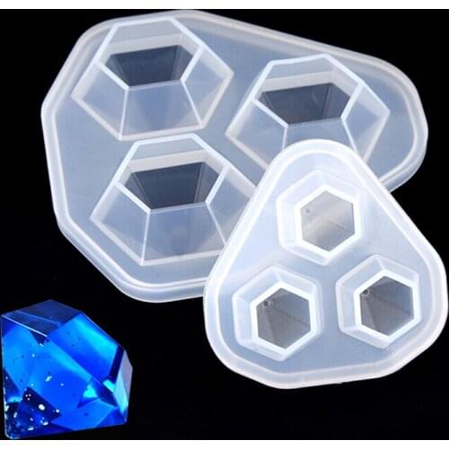 1Pcs Silicone Mold Resin Molds For DIY Small Diamond Pendant Pendant Diamond Die Mould DIY For Jewelry Making
