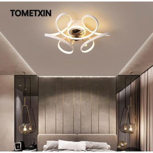 Modern chandelier fan Living room chandeliers light with remote control fashion Ceiling fans for home led 220v Bedroom lamp
