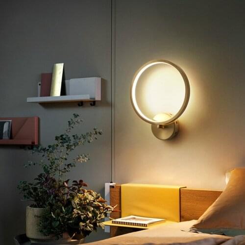 All Copper Nordic Modern Minimalist Corridor Aisle Balcony Small Wall Lamp Creative Personality Living Room Bedroom LED Lamp