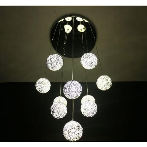 LED chandelier modern simple chandelier creative art aluminum ball ball personalized table bar lamps lighting fixture led lamps
