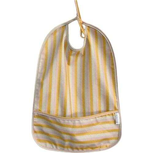 GXMB Cartoon Printed Waterproof Bib with Pocket Baby Infants Feeding Apron Newborn Smock Burp Cloth for Boys Girls Gifts