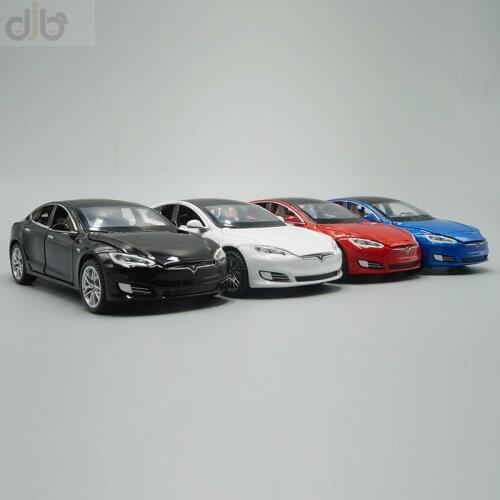 1:32 Diecast Car Model Toy Tesla S 100D Pulll Back With Sound & Light