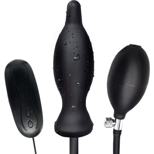 10 Modes Vibrating Inflatable Anal Plug Dildo Pump Anal Dilator Expandable Butt Plug Inflate Vaginal Vibrator Anal Balls Sex Toy
