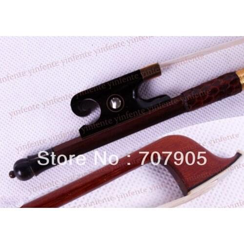 1x 4/4 Violin Bow Brazil wood pretty Bow Snail Black horn Frog