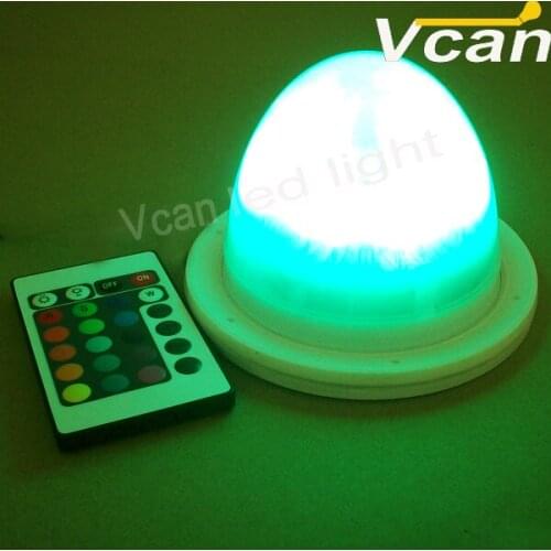 5PCS FAST Free Shipping Battery Operated Remote Multi-Colors RGB Waterproof led Mini Light Base source