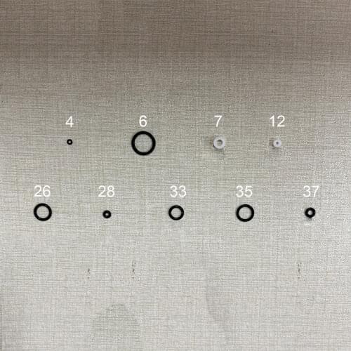 5pcs/pack O-rings Seal Ring for NT-180 Series Airbrush Accessories Backup Parts for Nasedal NT-180 Airbrush