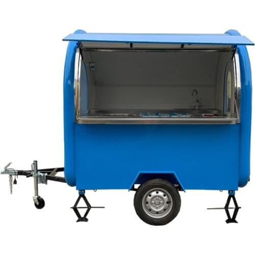 Free shipping KN-220W sky blue mobile food carts/trailer/ ice cream truck/snack with ice cream roller machine customized