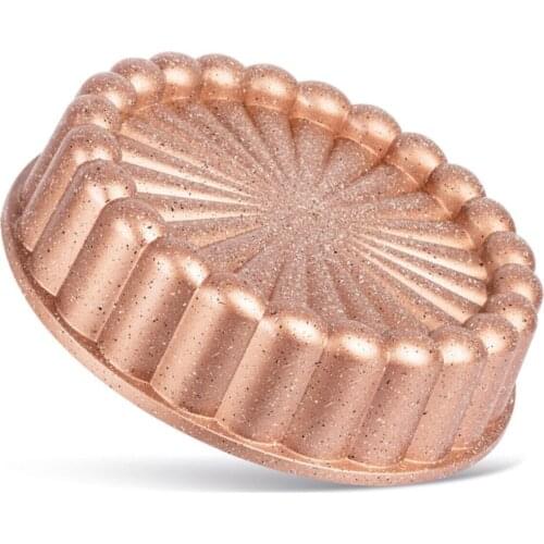 Rose Gold Cake Baking Molds Granite Cast Tart Mould Tarts Cake Molds 26 Cm