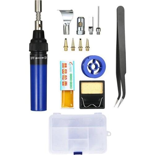 13Pcs Gas Soldering Iron Electric Blow Torch Gun Pen Type Gas Soldering Iron Multi-function Electronic Welding Operations Tools