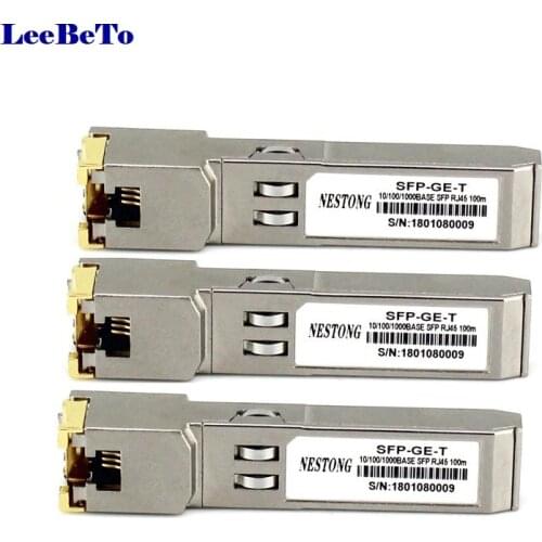 Gigabit Electrical Port Module RJ45 Compatible with Cisco Huawei H3C Photoelectric Conversion Optical Fiber Module SFP-GE-T-100m