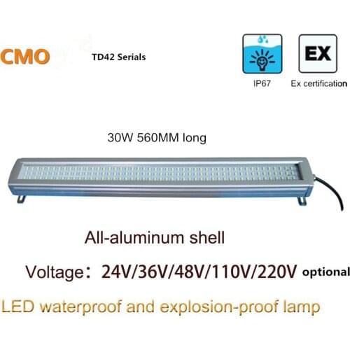 IP67 hig grand CMO TD42-30W 220V LED metal Waterproof explosion-proof machine lamp led CNC machine industrial bar linear light