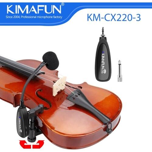 KIMAFUN High Fidelity Wireless Microphone for Classic Violin Video/Audio Voice Recording Music Solo Stage Performance Mic System