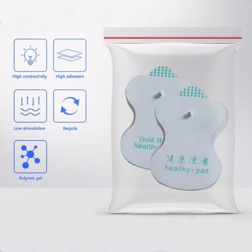2pc Meridian Massage Apparatus Neck Massager Conductive Gel Pad Reusable Massage Electrode Patch For Body Relax Therapy Massager