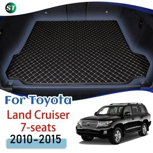 For ToyotaLand Cruiser 2010-2015 7-seats Leather Car Trunk Mat Trunk Boot Mat Liner Pad Cargo pad Carpet Tail Cargo Liner Sline