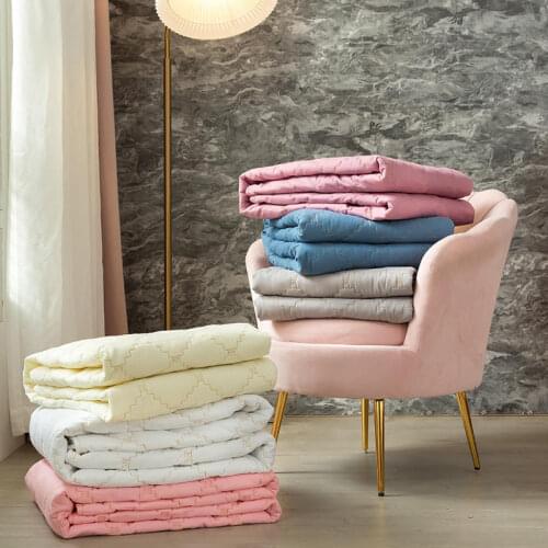 Fashion Rhombic Solid Color Skin Friendly Frosted Thickened Cotton Fitted Sheet One Piece Diaphragmatic Breathable Mattress