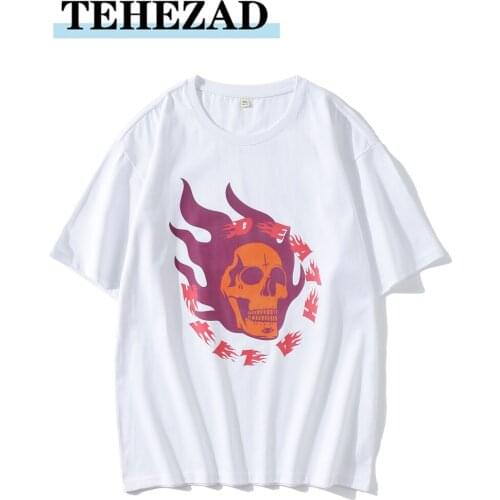 Spring/summer 2021 O-Neck Mens Tee with Skull Print Print for Casual, Versatile, Plus-Size Short Sleeves for Both Men and Women