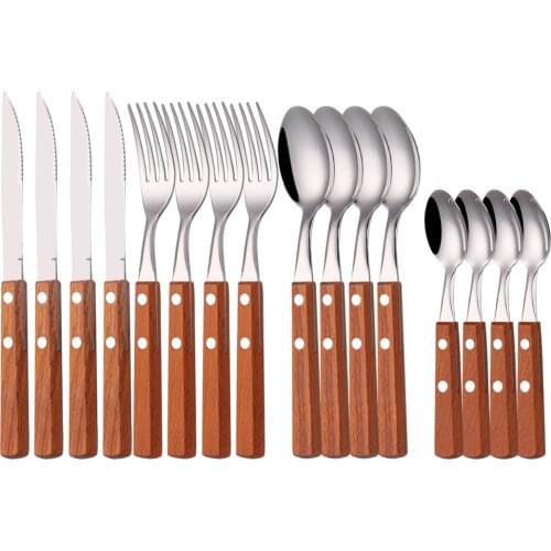 Cutlery Set Stainless Steel Kitchen Tableware Cutlery Gold Forks Spoons Knive Set Dinnerware Mirror Utensils Reusable Dinner Set