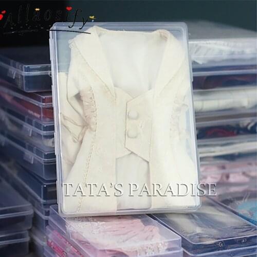 Allaosify Bjd Doll Clothes Are Arranged In Boxes Dolls Accessories Storage Box Dust-Proof