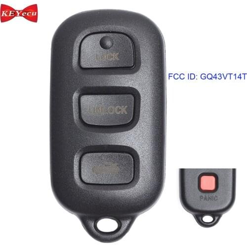 KEYECU for Toyota Camry 2002 2003 2004 2005 2006 Solara 2002 2003 Remote Key Fob FCC ID GQ43VT14T