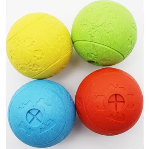 Rubber Interactive Pet Dog Cat Leaking Ball Toy Food Dispenser Puppy Chew Dispenser Leakage Food Cleaning Teeth Chew Toys