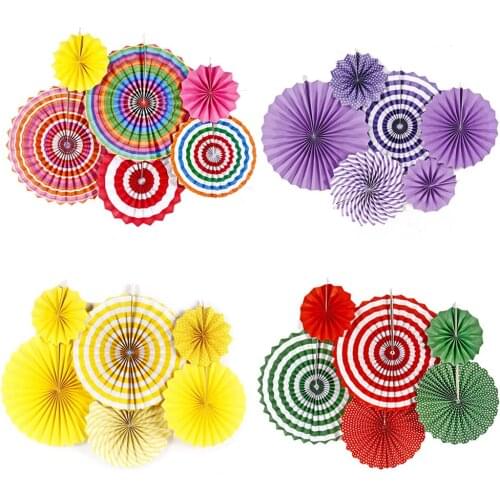 Grey Gold Black Wheel Tissue Paper Fans Flowers Balls Lanterns Party Decor Craft For Birthday Party Wedding Decoration Supplies