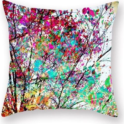 Silk pillowcase Deciduous forest scenery beautiful pillowcase cushion pillow custom pillow cover 14