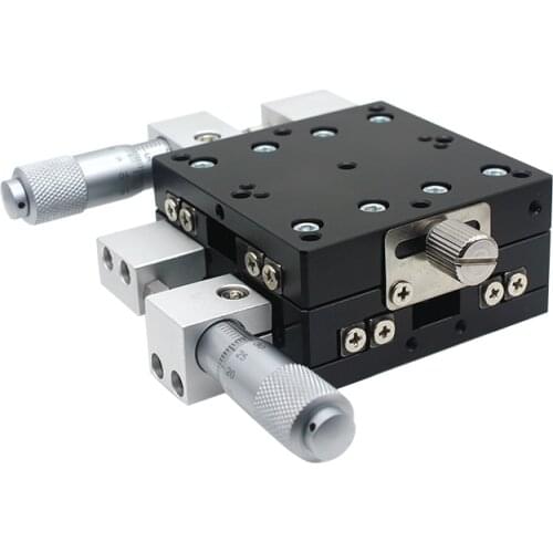 XY-axis Displacement Platform Manual Two-axis Cross Slide Optical Fine-tuning Precision Table LY40/60/80/125
