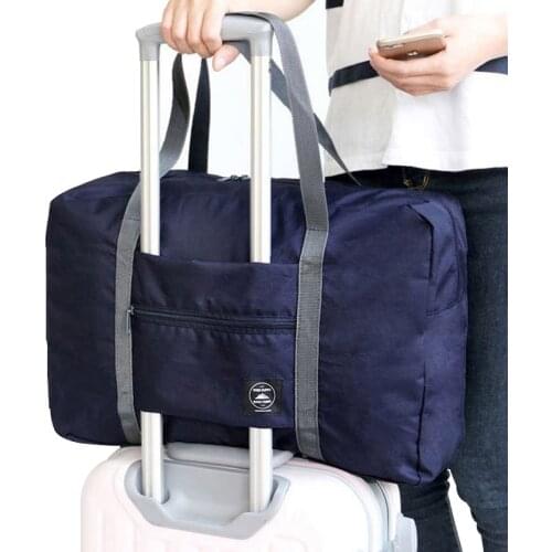 Fashion folding clothes shoes Luggage storage bag Portable nylon travel bag Men and women large capacity waterproof shoulder bag