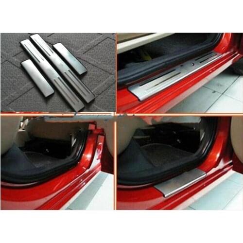 High-quality stainless steel Plate Door Sill Welcome Pedal Car Styling Accessories For KIA RIO k2 2010 -2016 4pcs/set