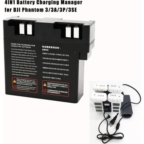 4 in 1 Charging Hub Intelligent Battery Charger Manager Adapter for DJI Phantom 3 Professional / 3 Advanced / 3 S / 3 SE Drone