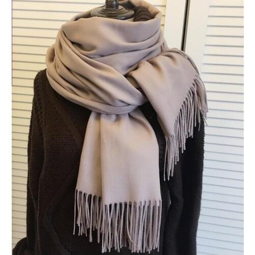 2019 luxury brand scarf womens Cashmere Scarf double side/color fashion lady scarves thick tassel shawls pashmina bandana