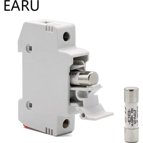 1 Set 1P 2P 3P 4P Parallel Fuse Holder 10*38mm High Voltage Solar PV1000V DC Fusible PV Fuses 3A To 30A Protection Solar System