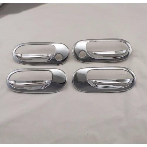 4PCS Abs Chrome plated Door Handle Bowl Covers Trim For SUNNY SENTRA 180 2002 Car Accessories