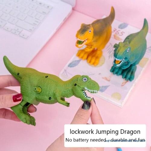 67JC Novelty Dinosaur Wind Up Toys Clockwork Walking Kids Classic Educational Toy Gifts for Boy Girl Kids