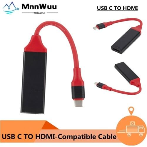 USB Type C Adapter USB 3.1 (USB-C) to HDMI-compatible Adapter Male to Female Converter for PC Computer TV Display Phone