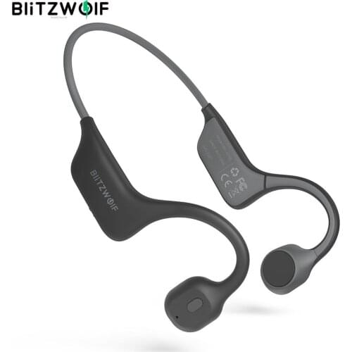 BlitzWolf BW-BTS6 bluetooth-compatible 5.0 Earphone True Bone Conduction Headphone Vibrator Flexible Magnetic Charging Earphones