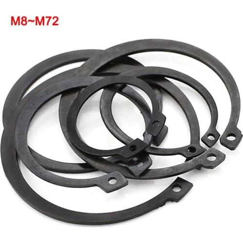 Black 65 Manganese Steel GB893 C Clips Snap Retaining Ring For Hole Washer Internal Retaining Ring Shaft CircliP Circlip M8~M72
