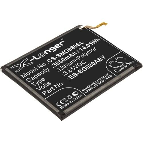 CS 3650mAh / 14.05Wh battery for Samsung Galaxy S11e,Galaxy S20,SC-51A,SGH-N410,SM-G980F,SM-G980F/DS,SM-G981B