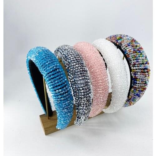 Elastic hairband made of Princess crown,Hair hoop,Pearl Hair Bands for Women，Crystal Headband,Flower Hair Accessories